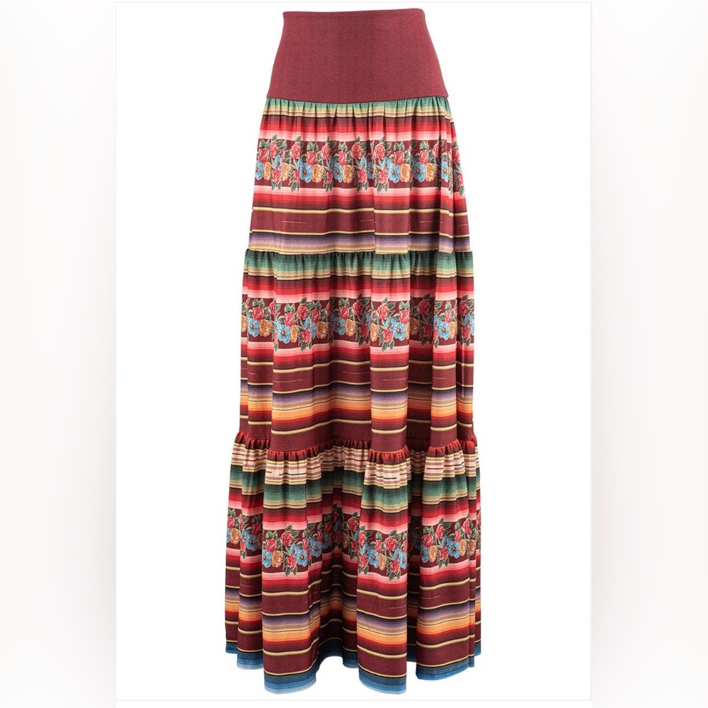 NWT Tasha Polizzi Serape Print Western Maxi Skirt Size Large